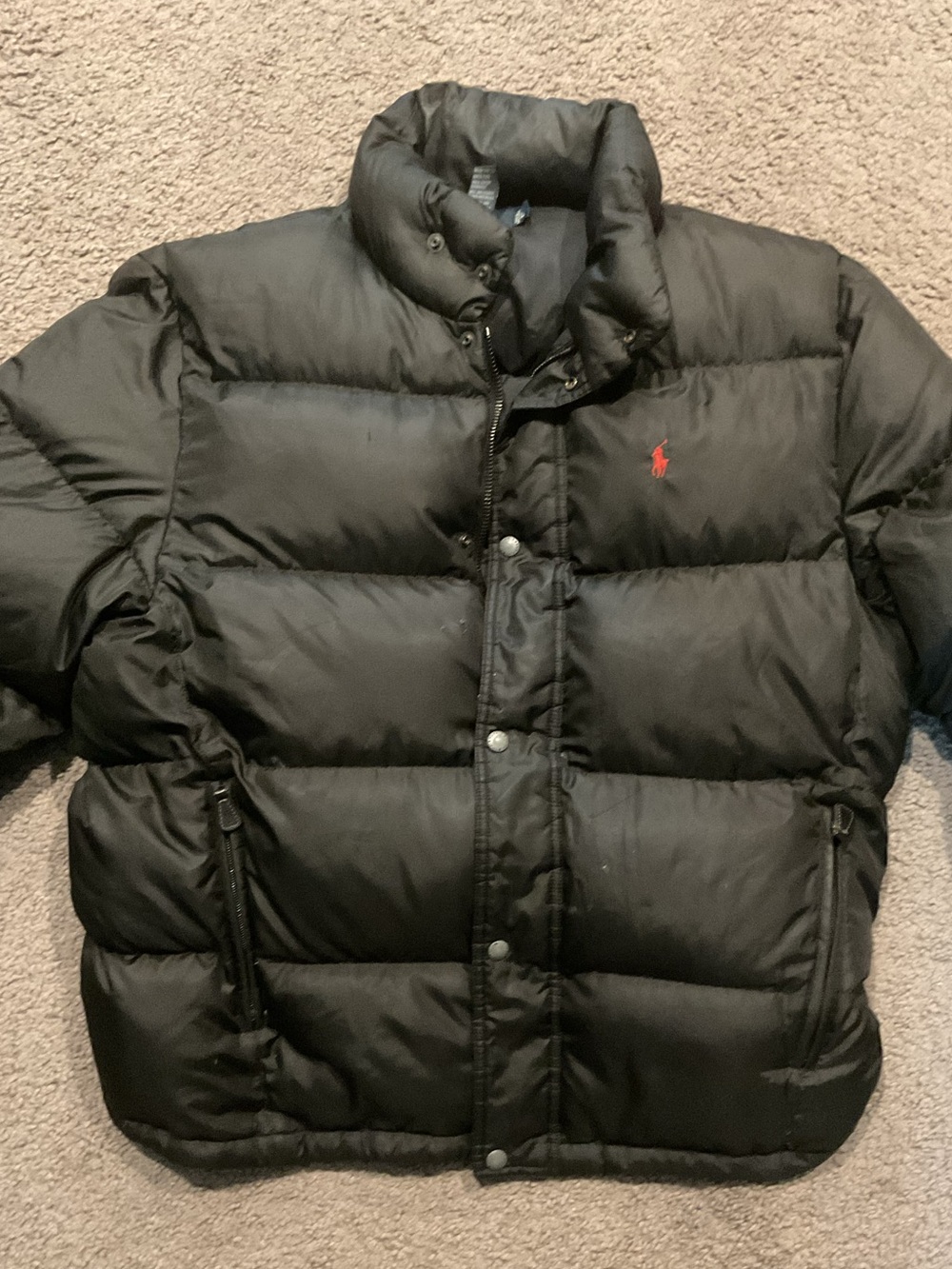 Polo Ralph Lauren Vintage Men’s Goose Down Puffer Coat Bomber Jacket Y2K sz L